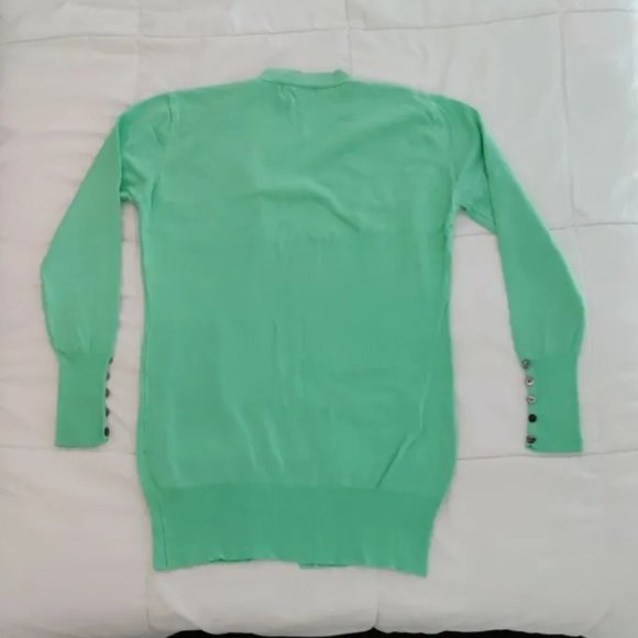 Mint Green Long Cardigan - Picture 2 of 2